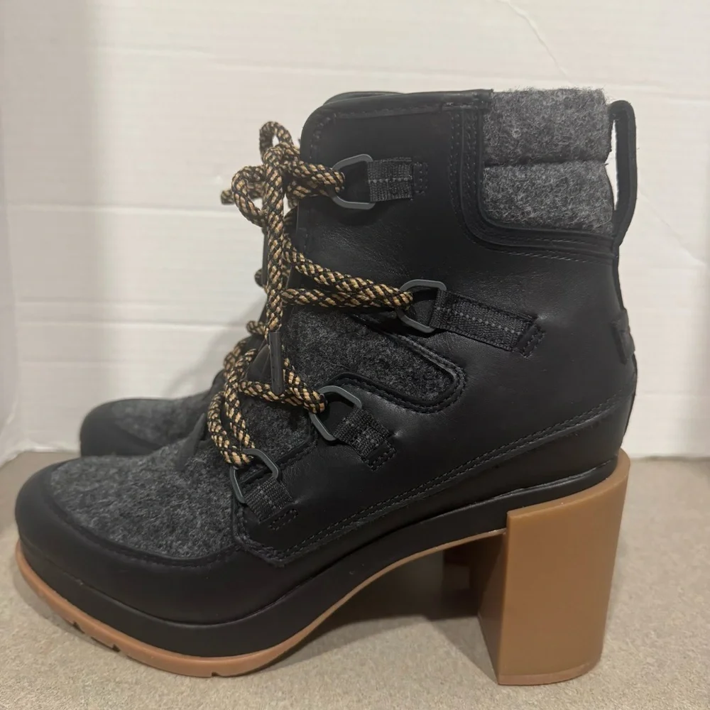 Sorel Women’s Blake Waterproof Lace Up Heeled Boots Size 8.5 No Insoles